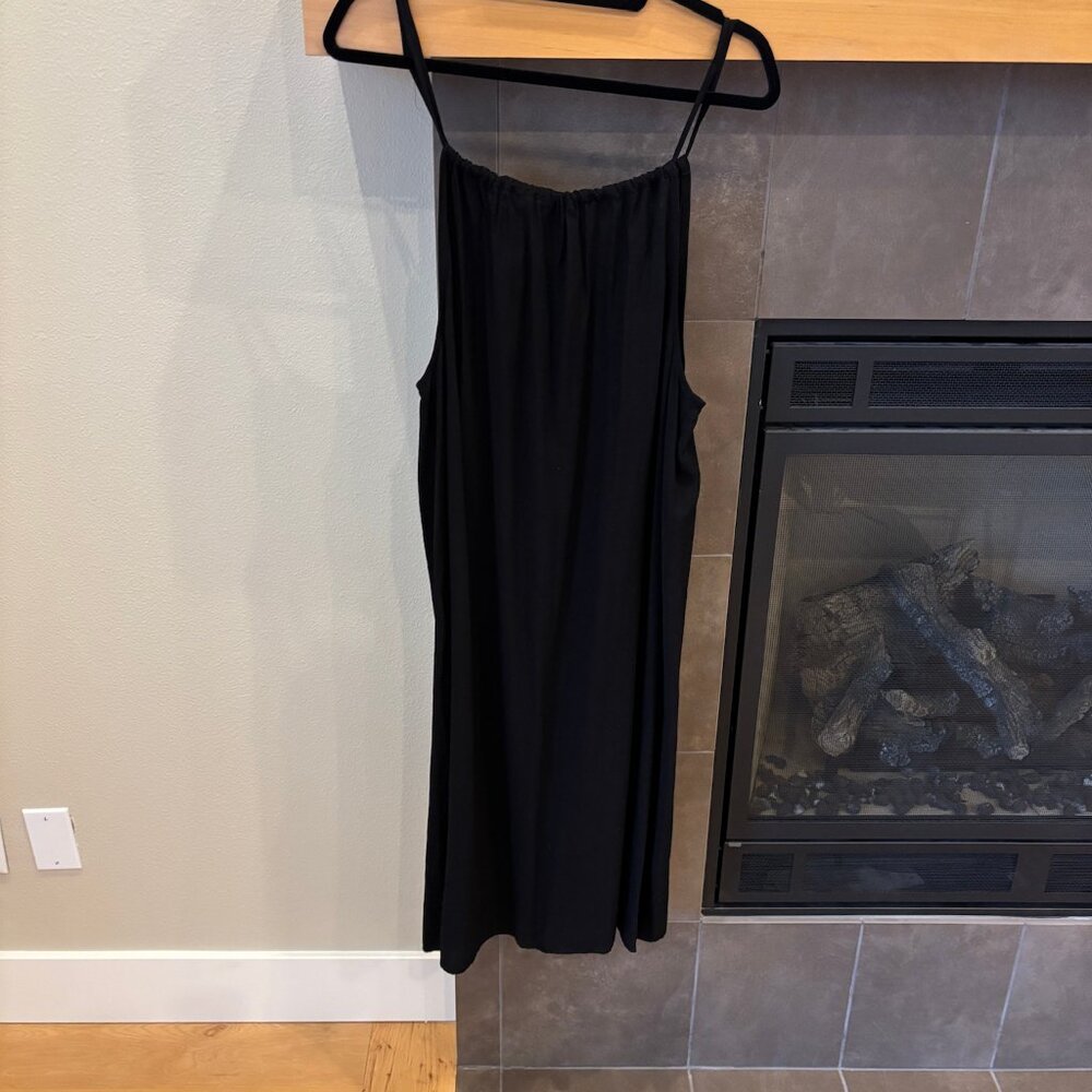 SPLENDID Sundress Spaghetti Strap Sleeveless Travel Vacation Size L Black NWT